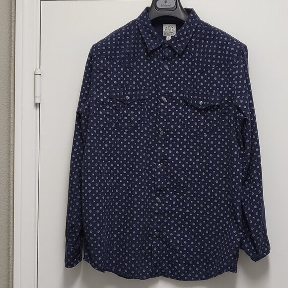 Moon Shine Spirit Shirt  Pearl Snap Mens Large Long Sleeve Brad Paisely Western - Picture 2 of 15